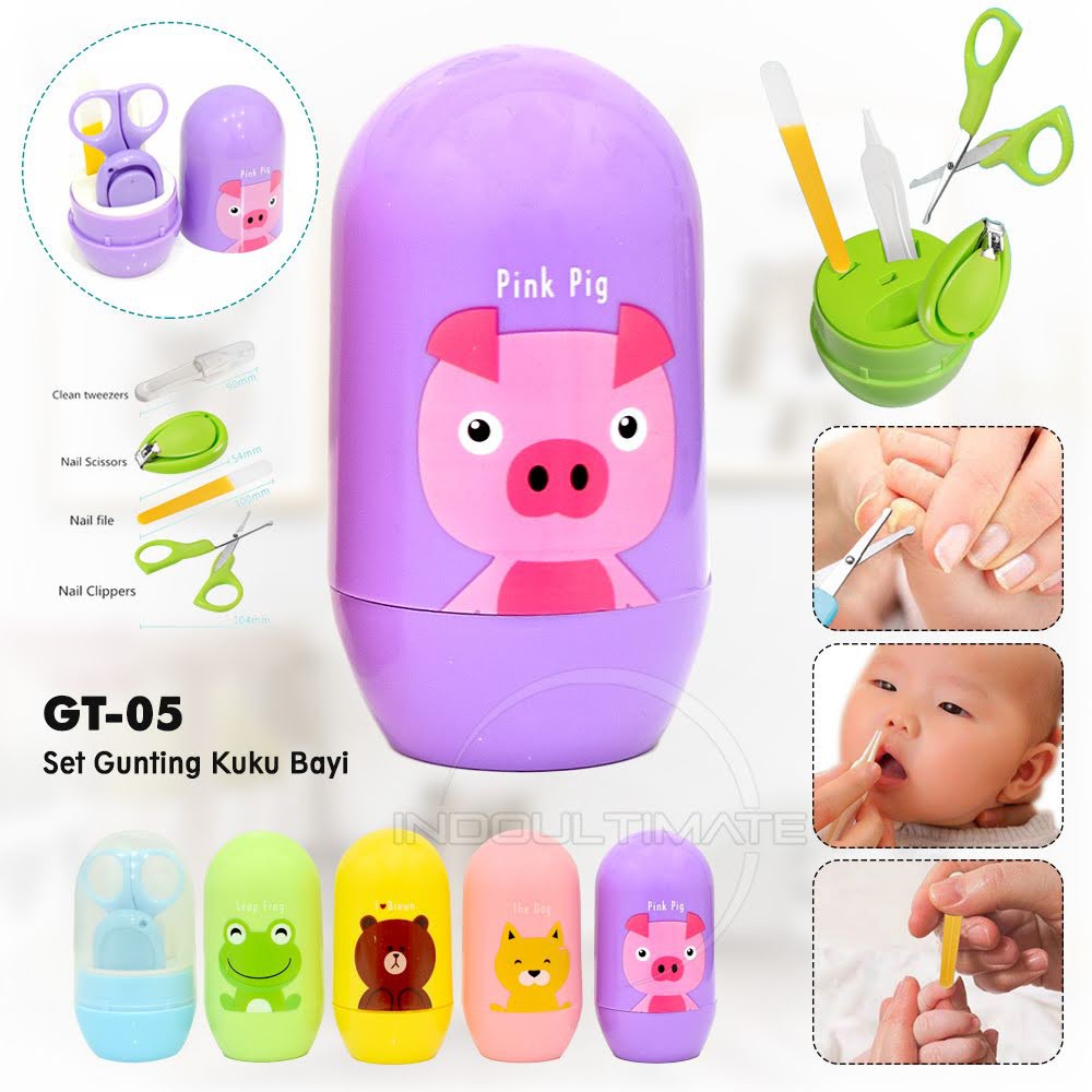 4in1 Set Gunting Kuku Bayi Anak GT-05 Set Potong Kuku Anak Baby Nail Clipper Baby Safe Manicure Set