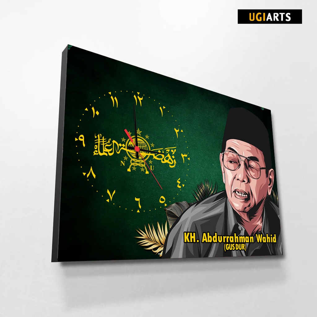 HIASAN JAM DINDING NAHDATUL ULAMA NU KH ABDURRAHMAN WAHID GUSDUR NAHDIYYIN PAJANGAN MASJIB PESANTREN