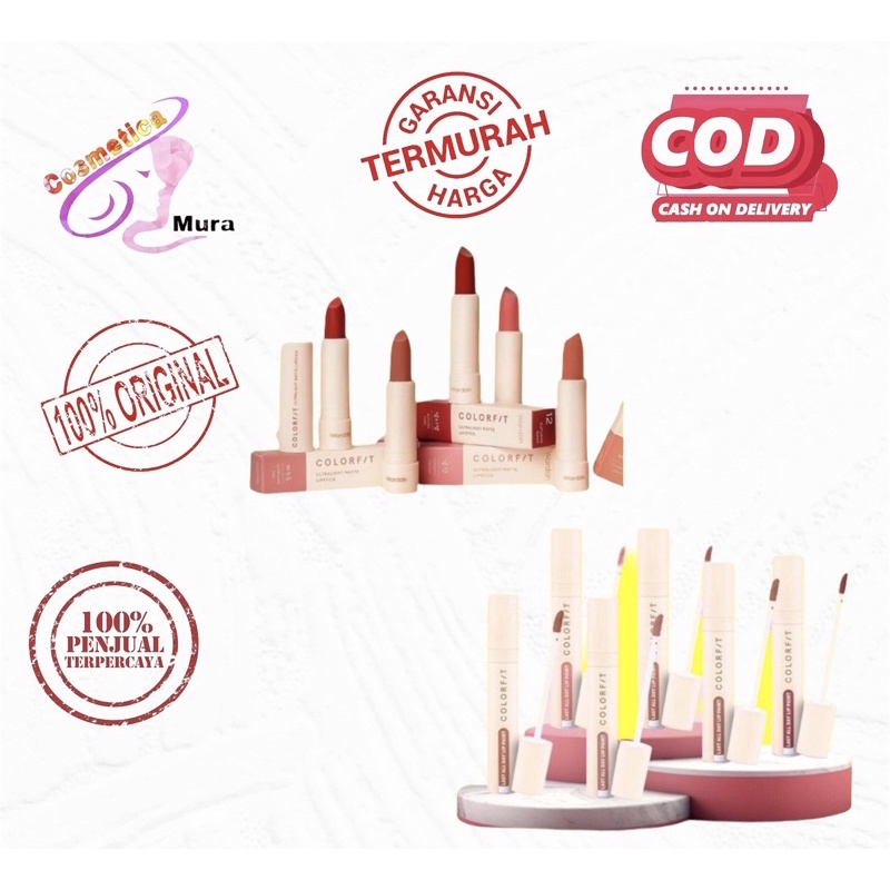 [ hati&quot; barang kw ] ready no 00 - 17 || wardah colorfit last all day lip paint - wardah ultra light matte lipcream around the world