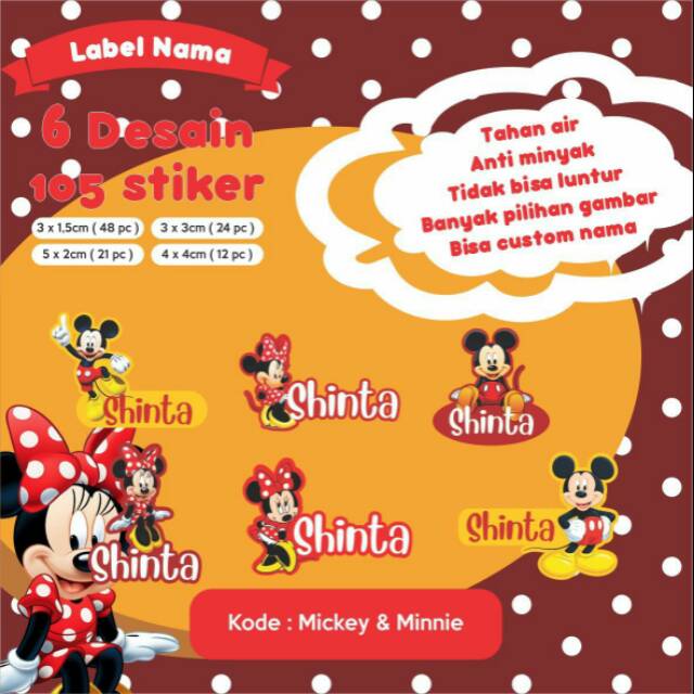 

LABEL NAMA WATERPROOF (STIKER TUMBLER/ STIKER MUG/ STIKER DOT/ STIKER BOTOL ANTI AIR)