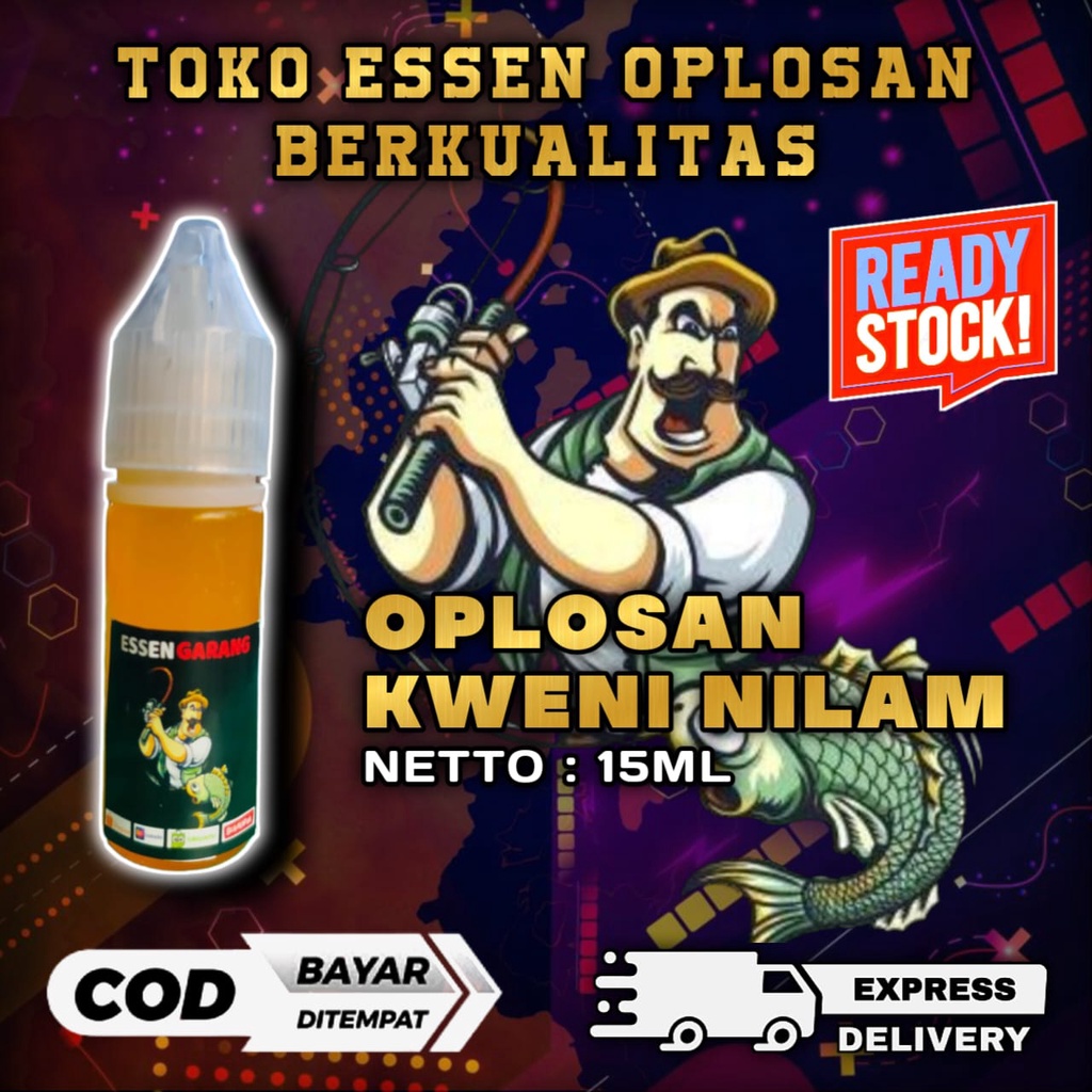 ESSEN OPLOSAN KWENI 15ML// ESSEN OPLOSAN IKAN MAS// IKAN MAS HARIAN // IKAN MAS BABON// ESSEN GACOR