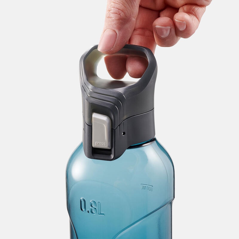 Decathlon QUECHUA Quick-open (Tritan) plastic Hiking flask MH500 - 0.8 litre - Blue - 8640644