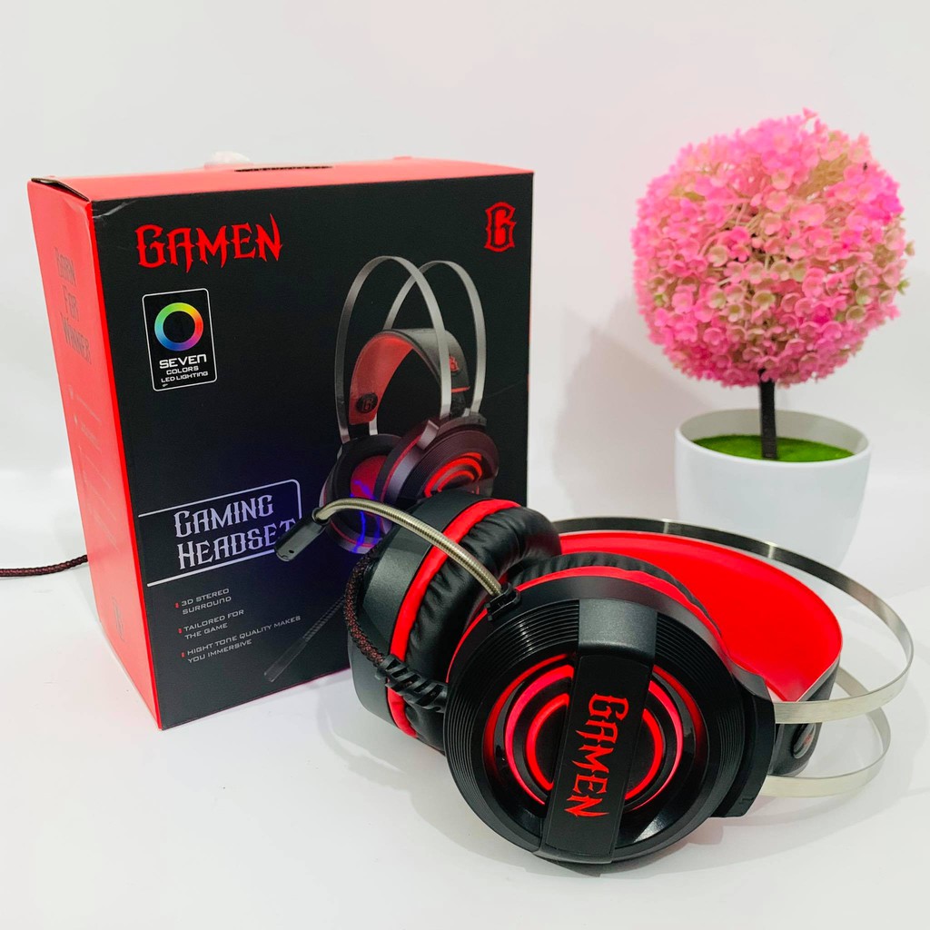 HEADPHONE GAMEN ROBOT GH-1100 ORIGINAL GAMING HANDSFREE 7 LED COLOUR