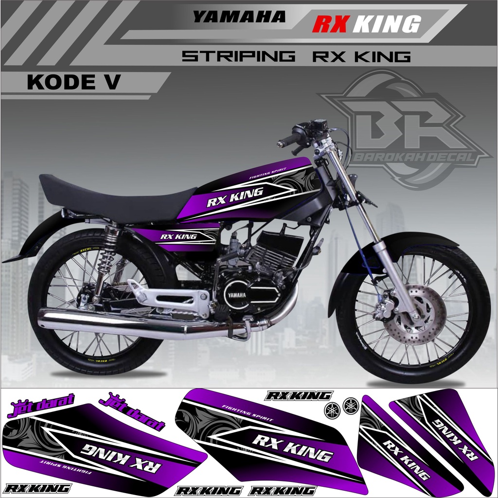 Sticker Rx King Variasi Stiker Lis Striping Rx King Kode V