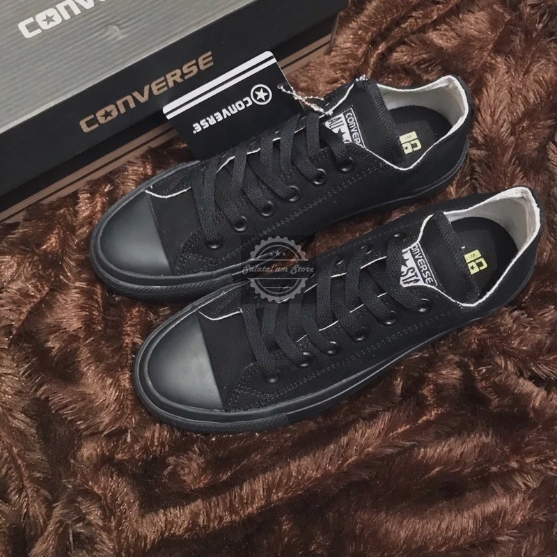 SEPATU CONVERESE CT FULL BLACK LOW PREMIUM