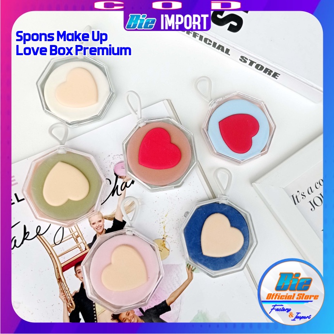 Sponge Make Up Love Box Premium Impor Best Seller