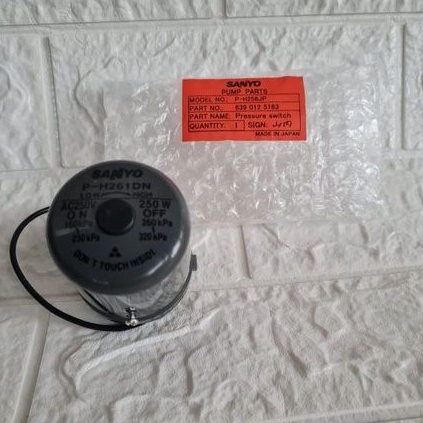 PRESSURE SWITCH OTOMATIS TYPE P-H258JP/P-H261DN POMPA AIR SANYO ORIGINAL JAPAN