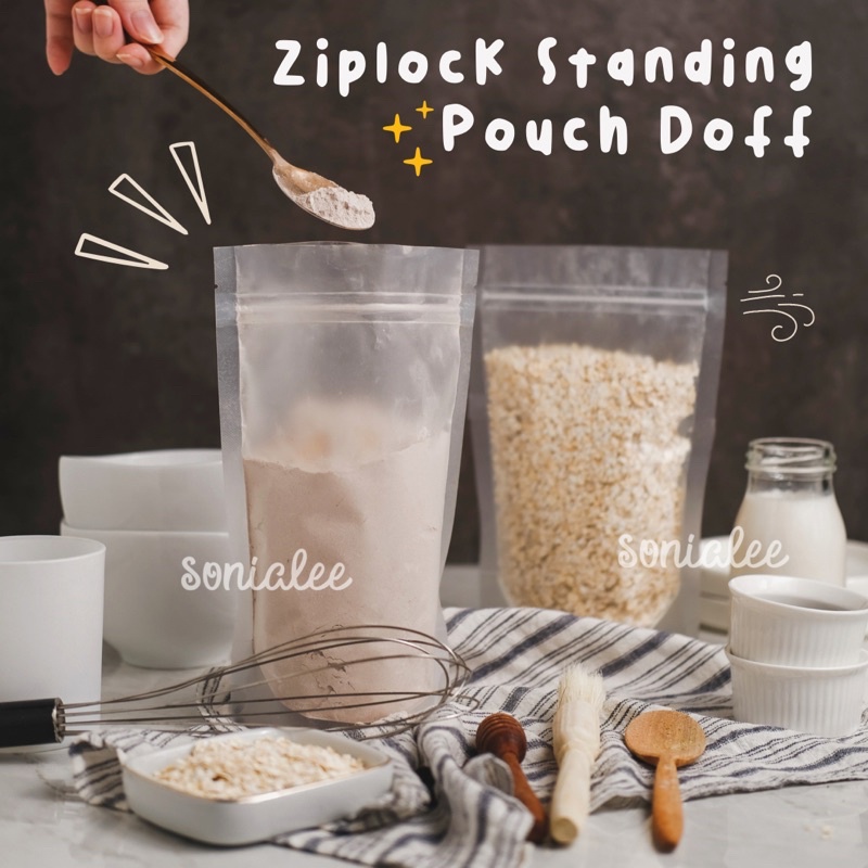 

Plastik Ziplock Standing Pouch Doff / frosted