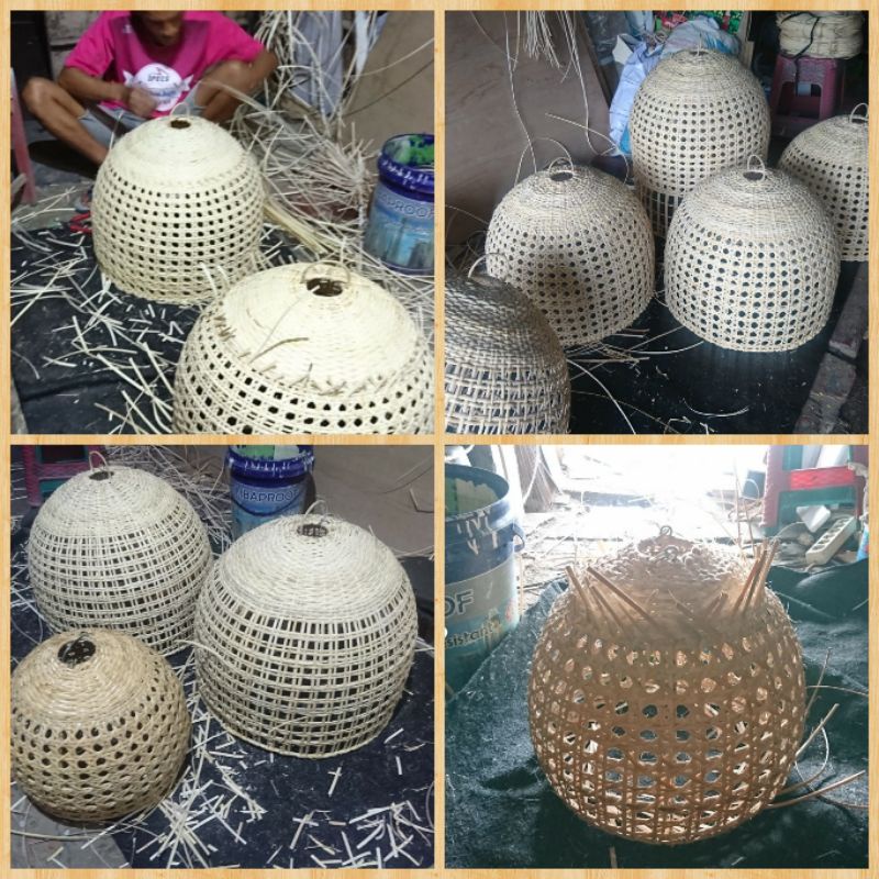 LAMPU GANTUNG DEKORASI CAFE ROTAN GERAISURYA