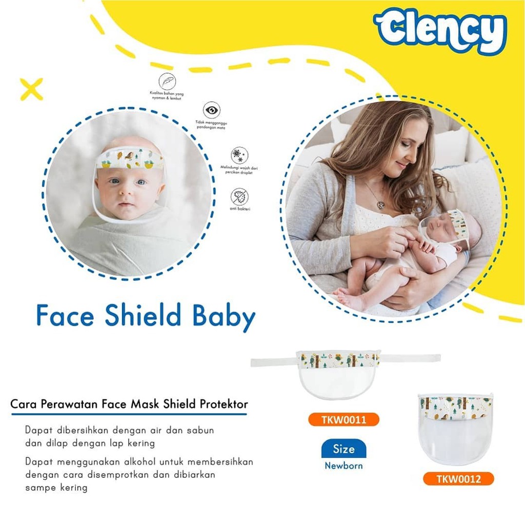 Faceshield Bayi Pelindung Wajah Bayi Newborn Clency