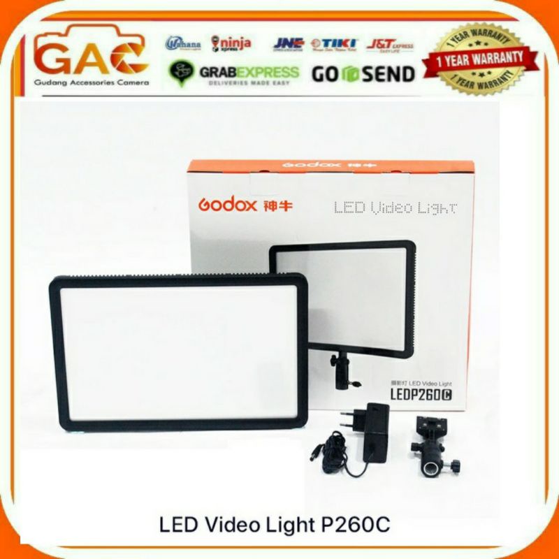 LED video light GODOX P-260C P260C bio color Free adapter