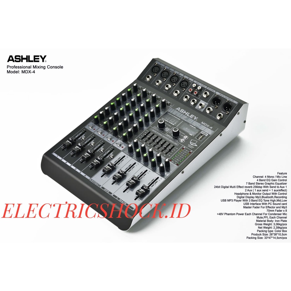 MIXER AUDIO ASHLEY MDX 4 / ASHLEY MDX4 ORIGINAL MODEL TERBARU