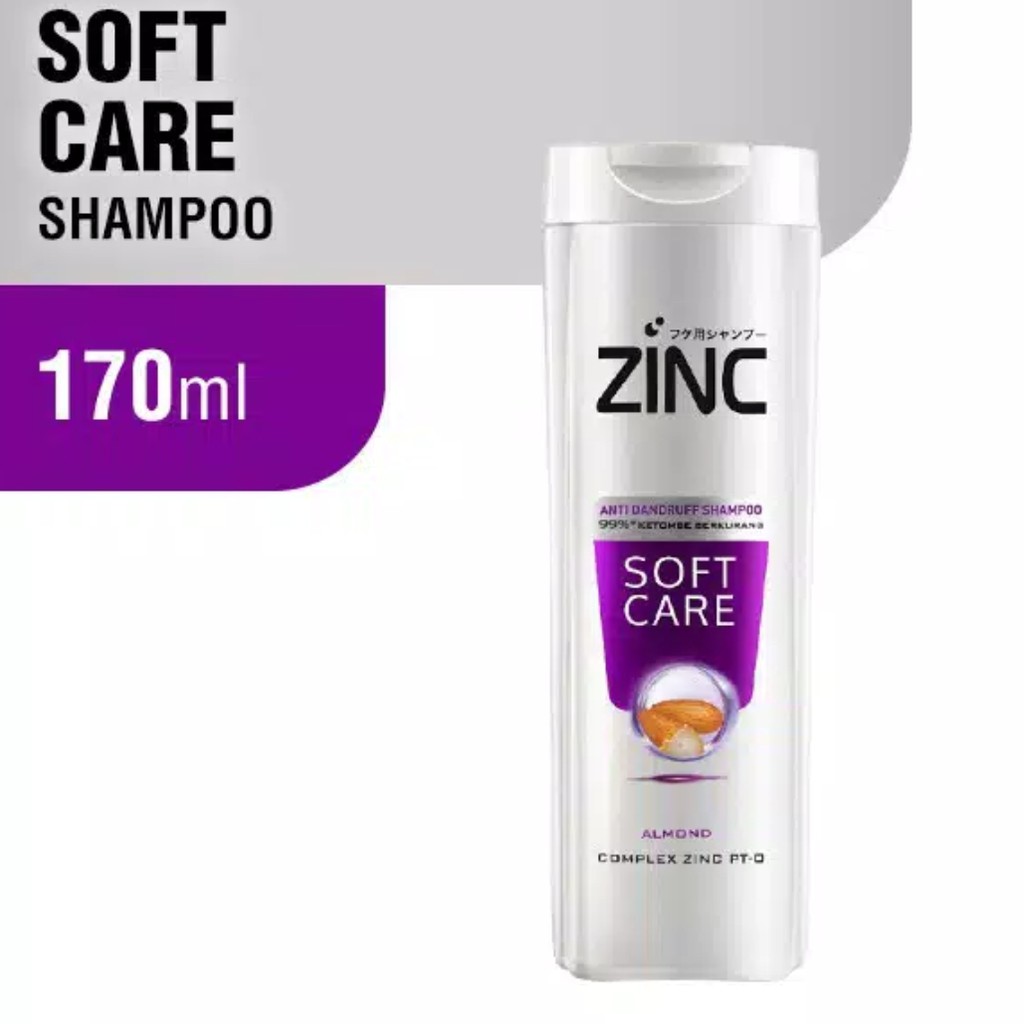 ZINC shampo 170ml BOTOL soft fresh ginseng cool pembersih rambut (no.198)