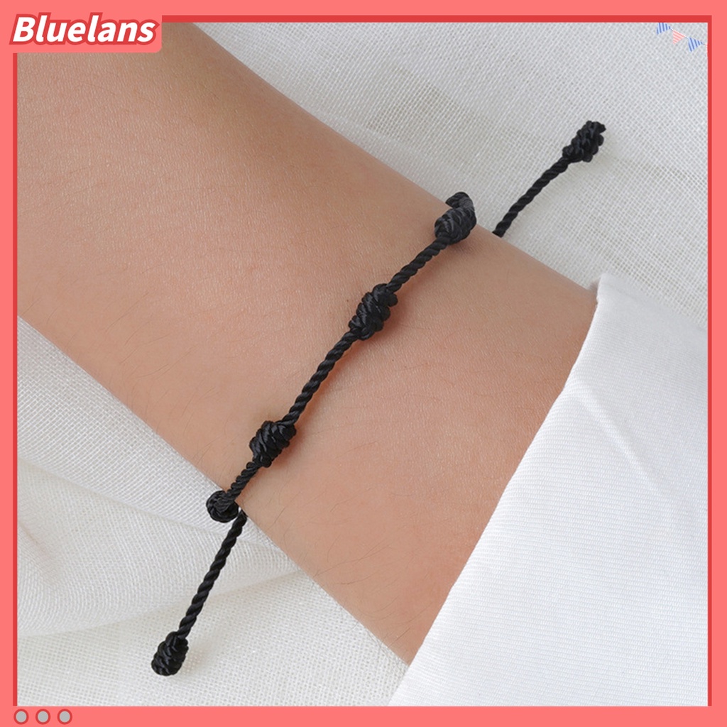 Gelang Tali Kepang 7 Simpul Kuat Dapat Disesuaikan Gaya Klasik Untuk Unisex