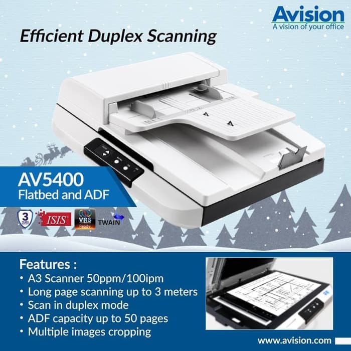 Scanner A3 Avision AV5400 Garansi Resmi AV 5400