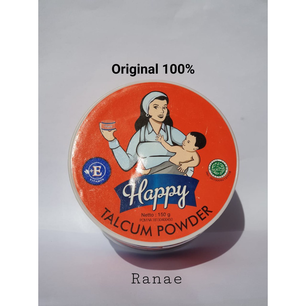 Bedak Happy Talcum Powder - Mengharumkan dan Menyejukkan Kulit