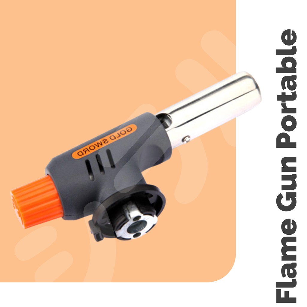 Flame Gun / Flow / Bow / Pemantik Gas / Kepala Korek Portable Gas Torch Alat Panggang BBQ