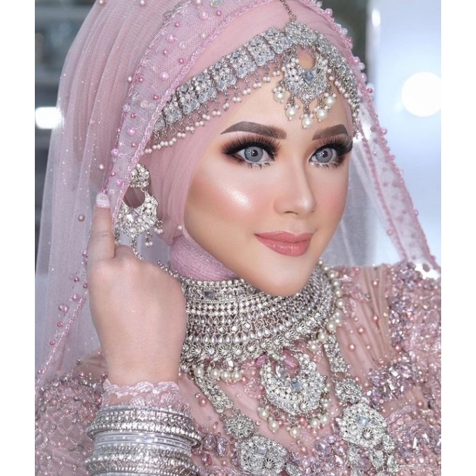 slayer pengantin /veil pengantin /hijab pengantin /veil mutiara /veil dymon original