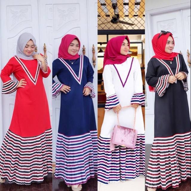 Maxi plisket import / gamis plisket