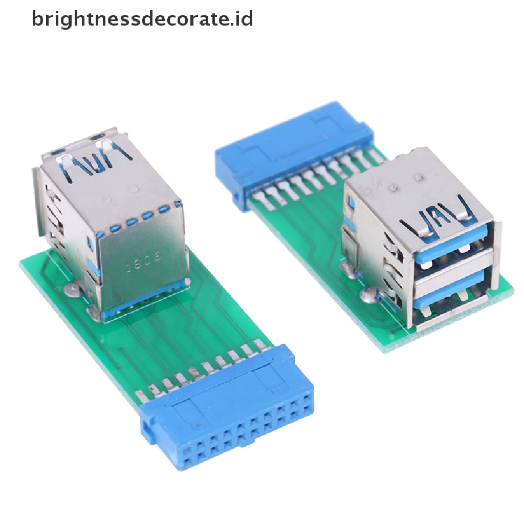 1pc Motherboard 20 Pin Header Ke 2 Port Usb 3.0 Tipe A