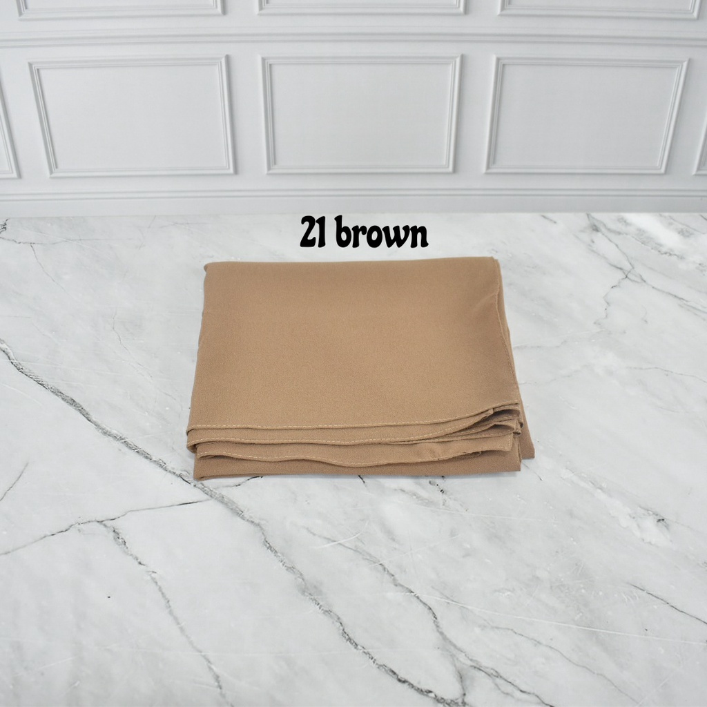 DIAMOND CREPE PASHMINA DIAMOND PREMIUM  JILBAB PASHMINA POLOS KERUDUNG PASHMINA DAIMOND WARNA 1-21 browm