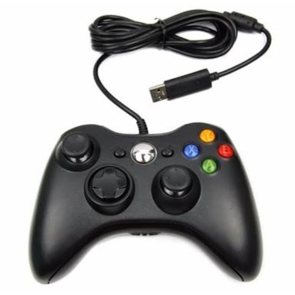 Stick XBOX 360 Wired Ori Pabrik Support Game PC win 7, 10, 11