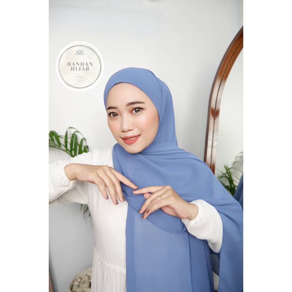 𝗛𝗮𝗻𝗵𝗮𝗻 𝗛𝗶𝗷𝗮𝗯 - (100K Get 4) Pashmina Instan Tali Malaysia Ceruty Babydoll