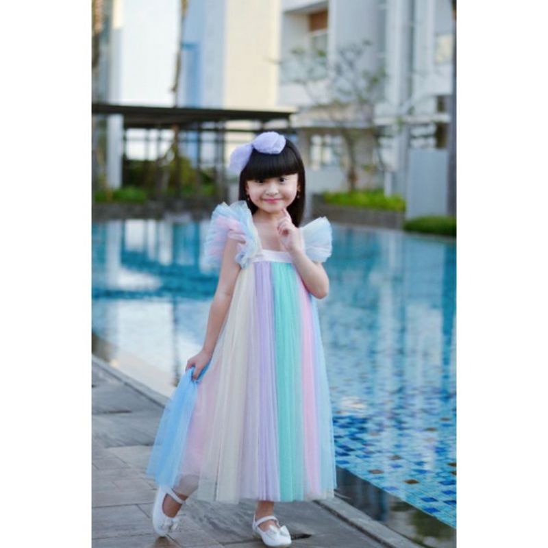 DRESS GAMMAR RAINBOW PREMIUM (UNICORN)