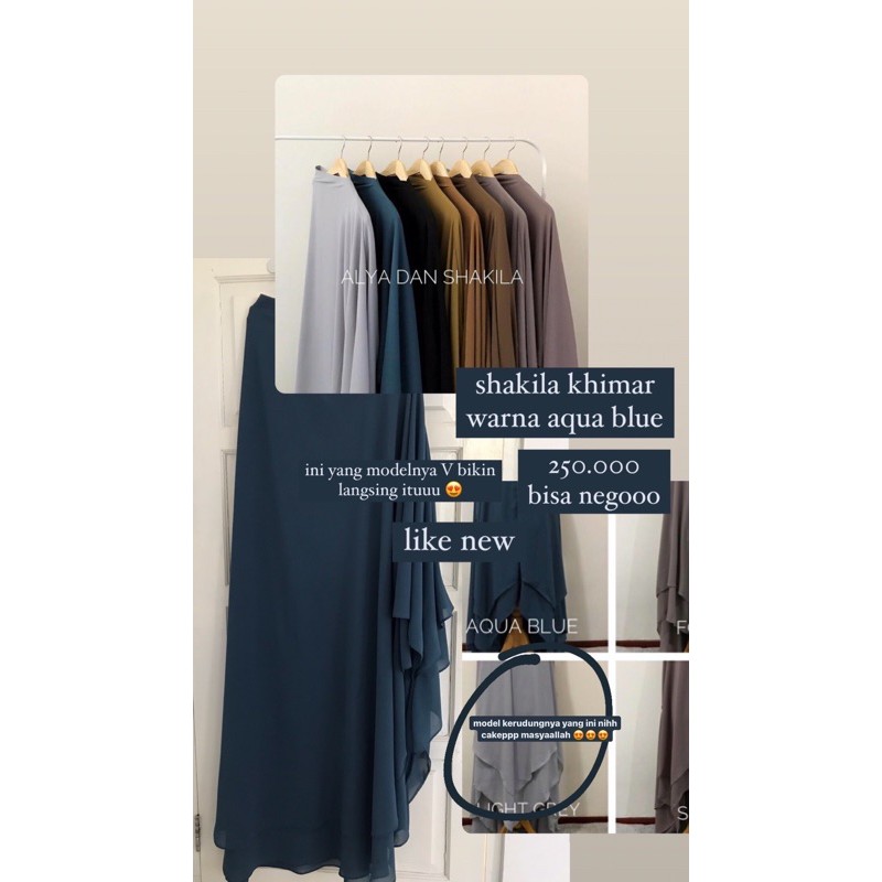 Shakila khimar preloved Aljenna