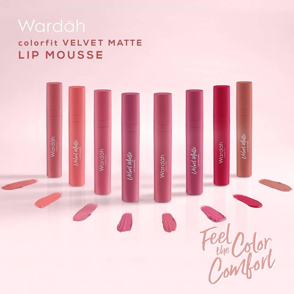 ❤ WARDAH ❤ WARDAH Colorfit Velvet Matte Lip Mousse | Lipstik cair dengan tekstur mousse