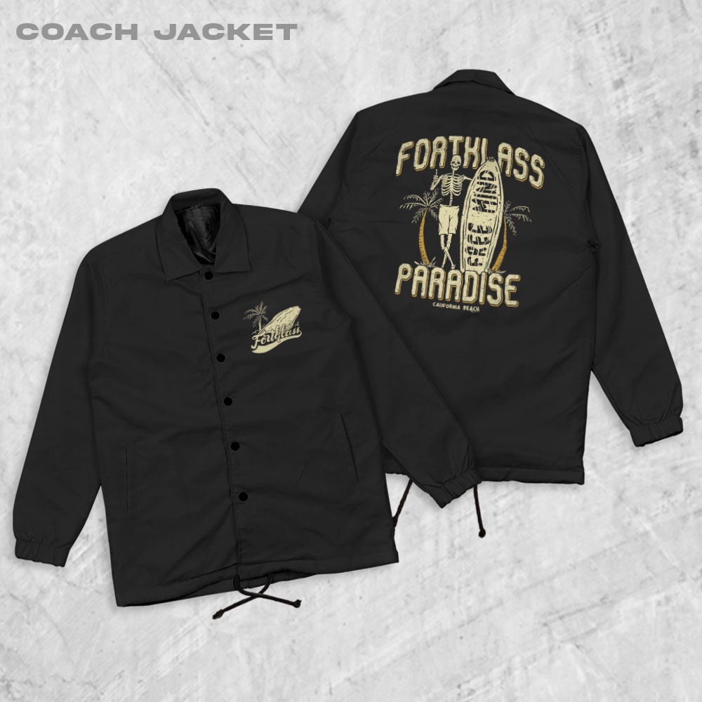 Fortglass Paradise Coach Jaket Pria Outwear Unisex Parasut