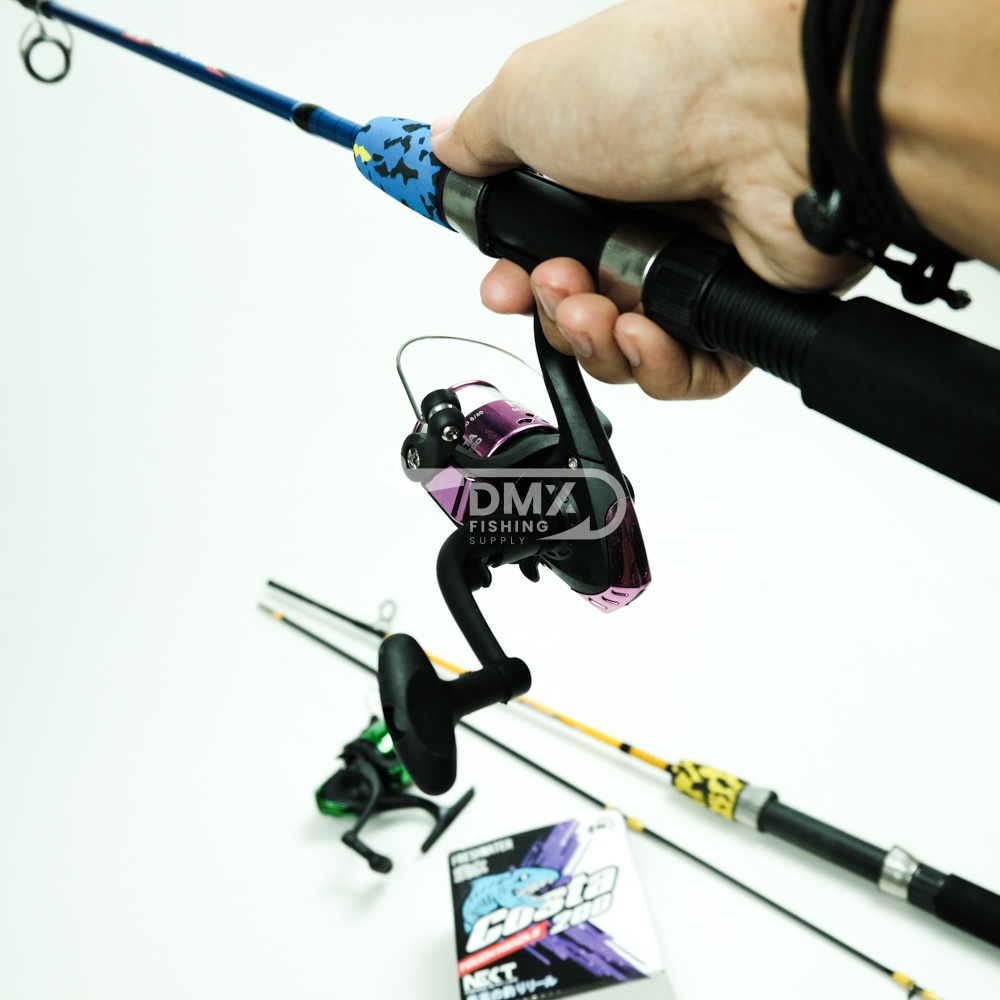 Set Joran Pancing Ukuran 165 180 Cm Bahan Fiber Solid Kekuatan Maksimal 10 Kg Reel Costa Bonus Senar Cocok Untuk Pemula Casting Galatama Spinning Mancing Di kolam Laut Empang