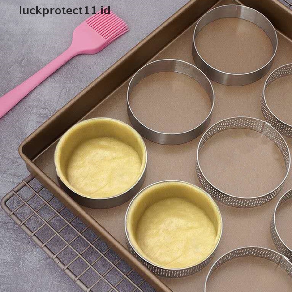 &lt; Luckprotect11. &lt; LuckproteksiCetakan Kue Tart Bentuk Bulat Bahan stainless Steel