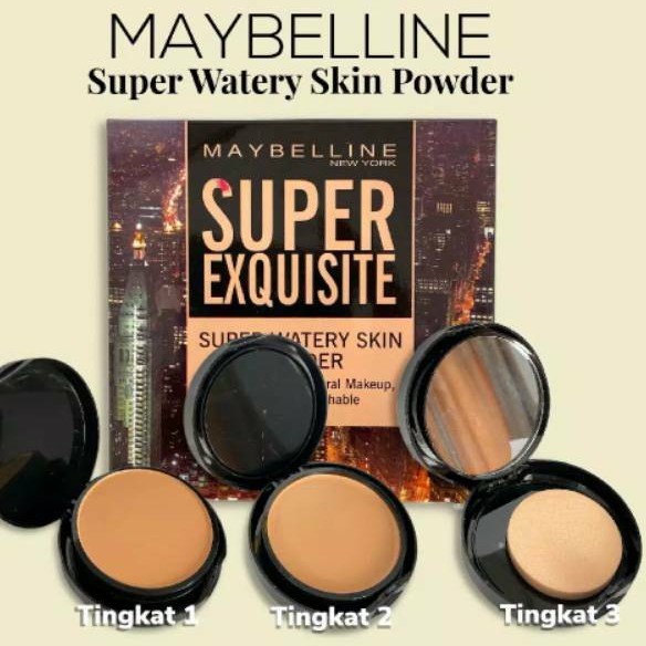 (CYBER) COD TERBARU Maybelline Super Exquisite BB Skin Powder Bedak Padat/Foundation 2in1