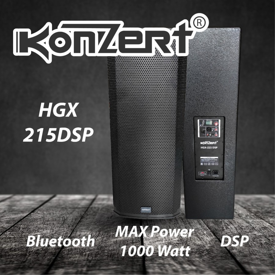 Speaker Spiker Aktif Double 15 Inch KONZERT 2x15 Inch HGX 215DSP 1000W