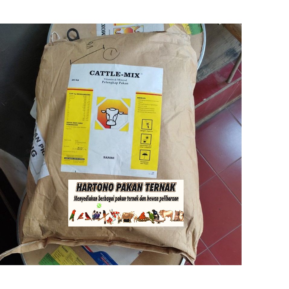 Premix CattleMix Sanbe Cattle mix mineral penggemukan hewan ternak sapi kambing domba kuda ayam CATT