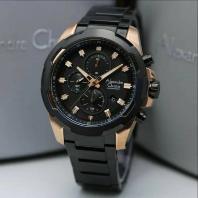 JAM TANGAN PRIA ALEXANDRE CHRISTIE AC 6523 MC /6224 ORIGINAL GARANSI 1 TAHUN RESMI BLACK