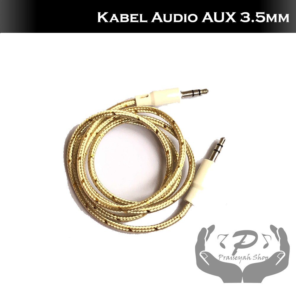 Kabel AUX Audio MP3 Handphone HP Mobil Speaker Musik Jack 3.5 mm