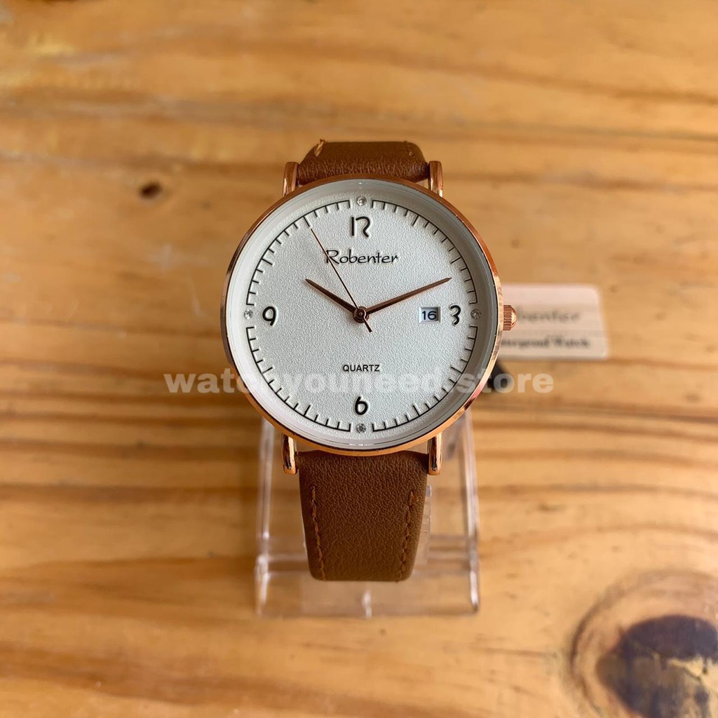 Jam Tangan Pria dan Wanita Robenter Unisex Jam Tangan Kasual Jam Tangan Elegan Original Rantai Kulit