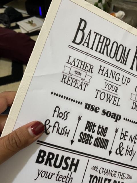 Wall Decor - Bathroom And Laundry Series Hiasan Pajangan Dinding Shabby Chic 1 Buah