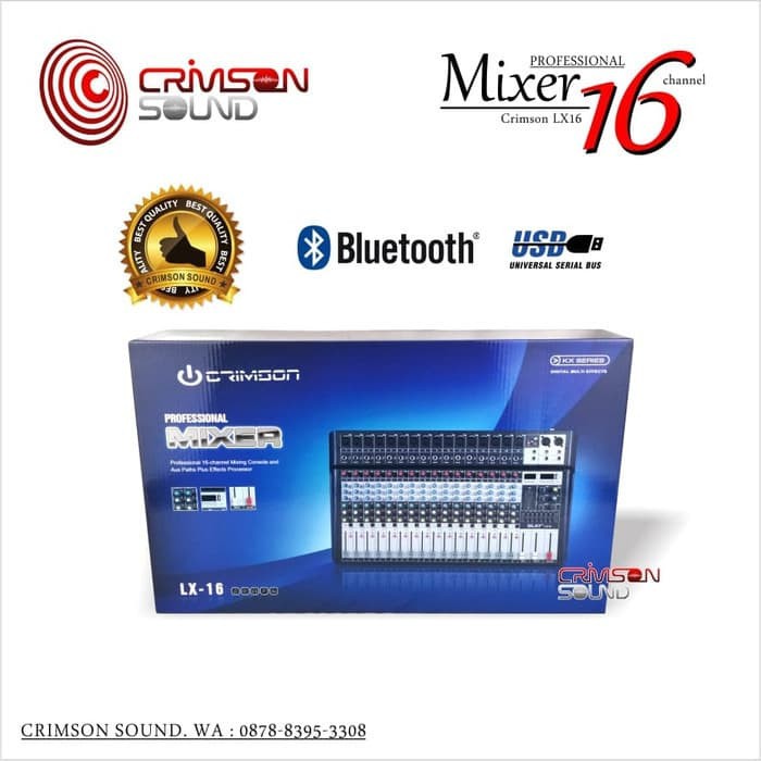 CRIMSON LX 16 MIXER VOCAL AUDIO SOUND SYSTEM 16 CHANNEL