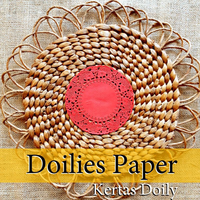 Doily Paper Kertas Doilies 5.5&quot; Koi Merah ( 14cm ) isi 100 lembar Kertas Alas Renda / Dragon Pack