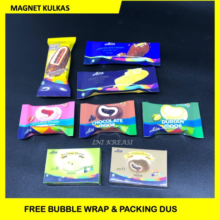 MAGNET MINIATUR TEMPELAN KULKAS ICE CREAM AICE
