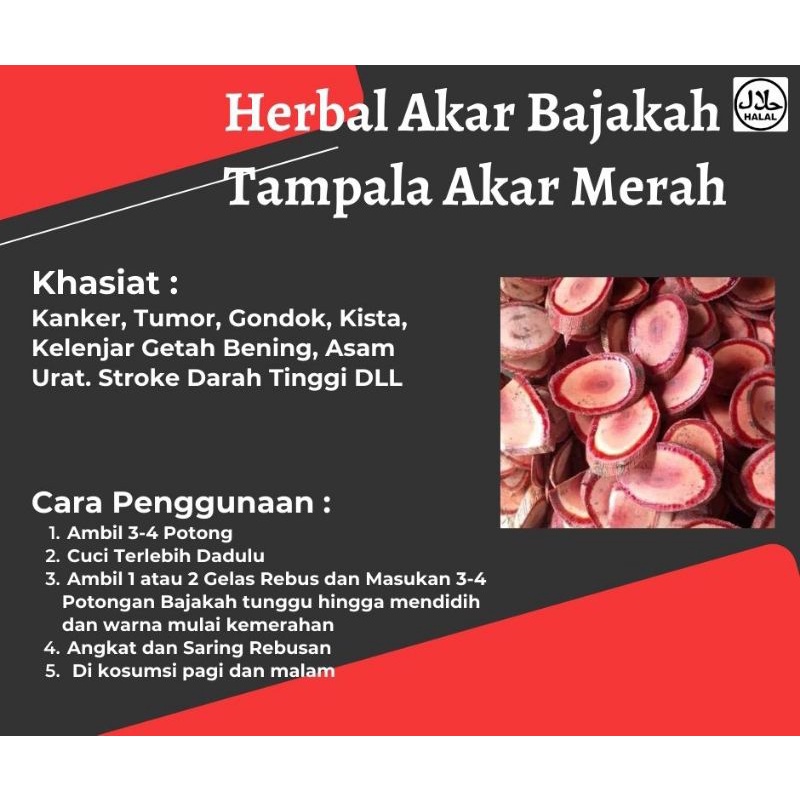 

Herbal Akar Bajaka Tampala Akar Merah isi (1kg)
