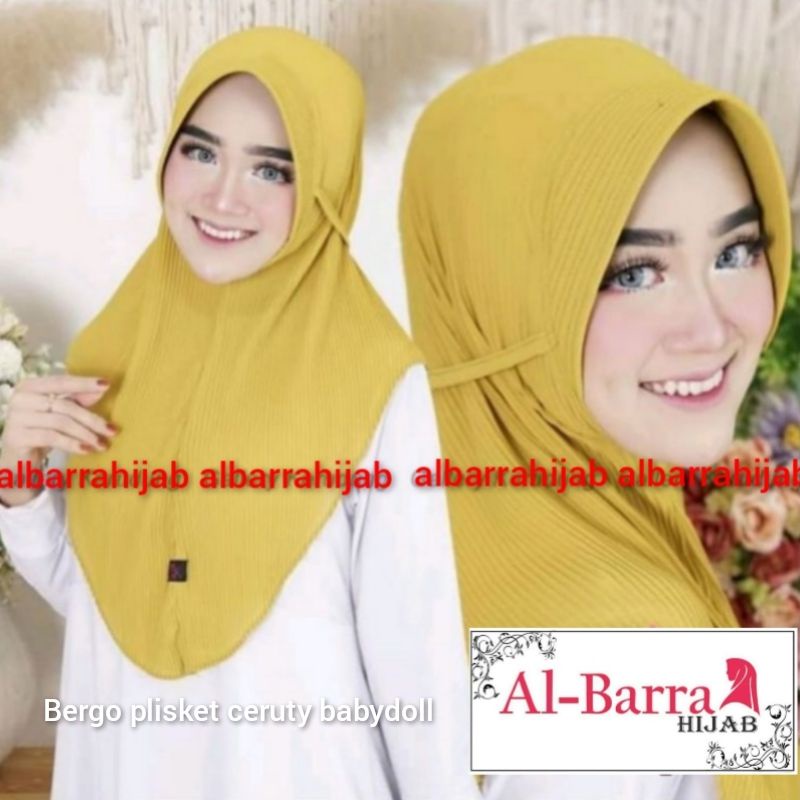 bergo pet plisket lidi/bergo instan tali