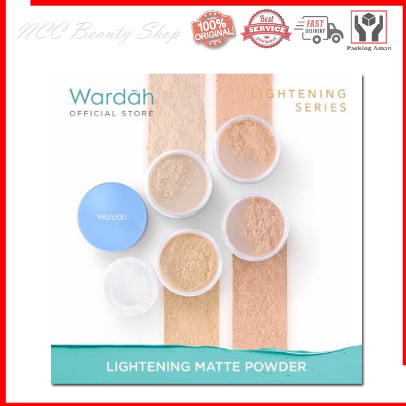 * NCC * Wardah Matte Powder Lightening Matte Finish Bedak Tabur Wajah - Netto 20 g