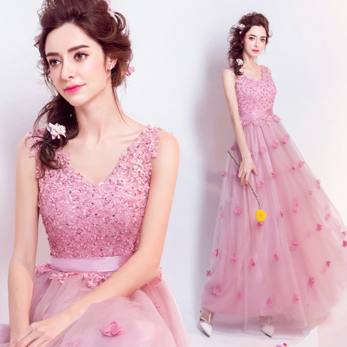 Gaun Pengantin 0260717 Pink Wedding Gown Wedding Dress