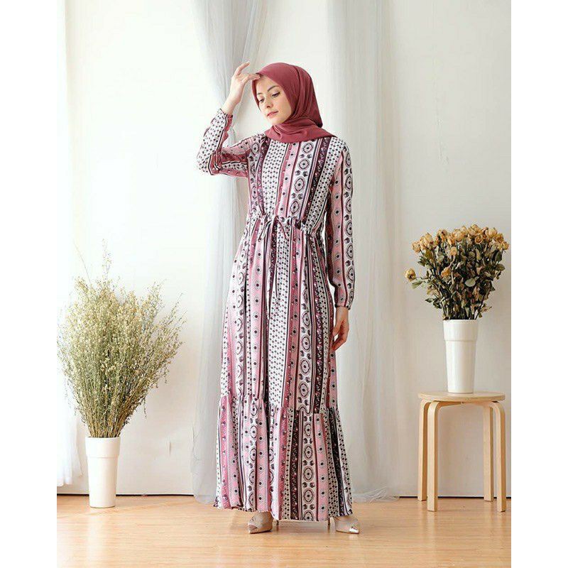 GAMIS ELBINA SYARI - GAMIS MOTIF BUNGA - GAMIS BUSUI KARINA