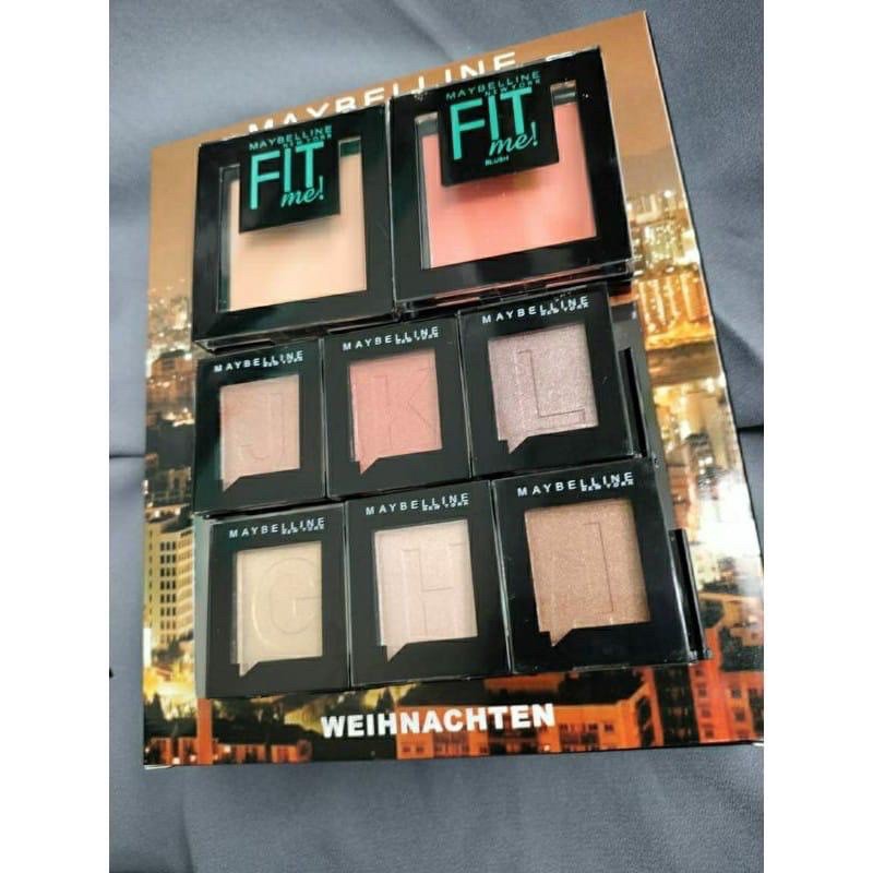 [PER SET] MAYBELINE FIT ME SET LENGKAP EYESHADOW+BLUSHER+POWDER