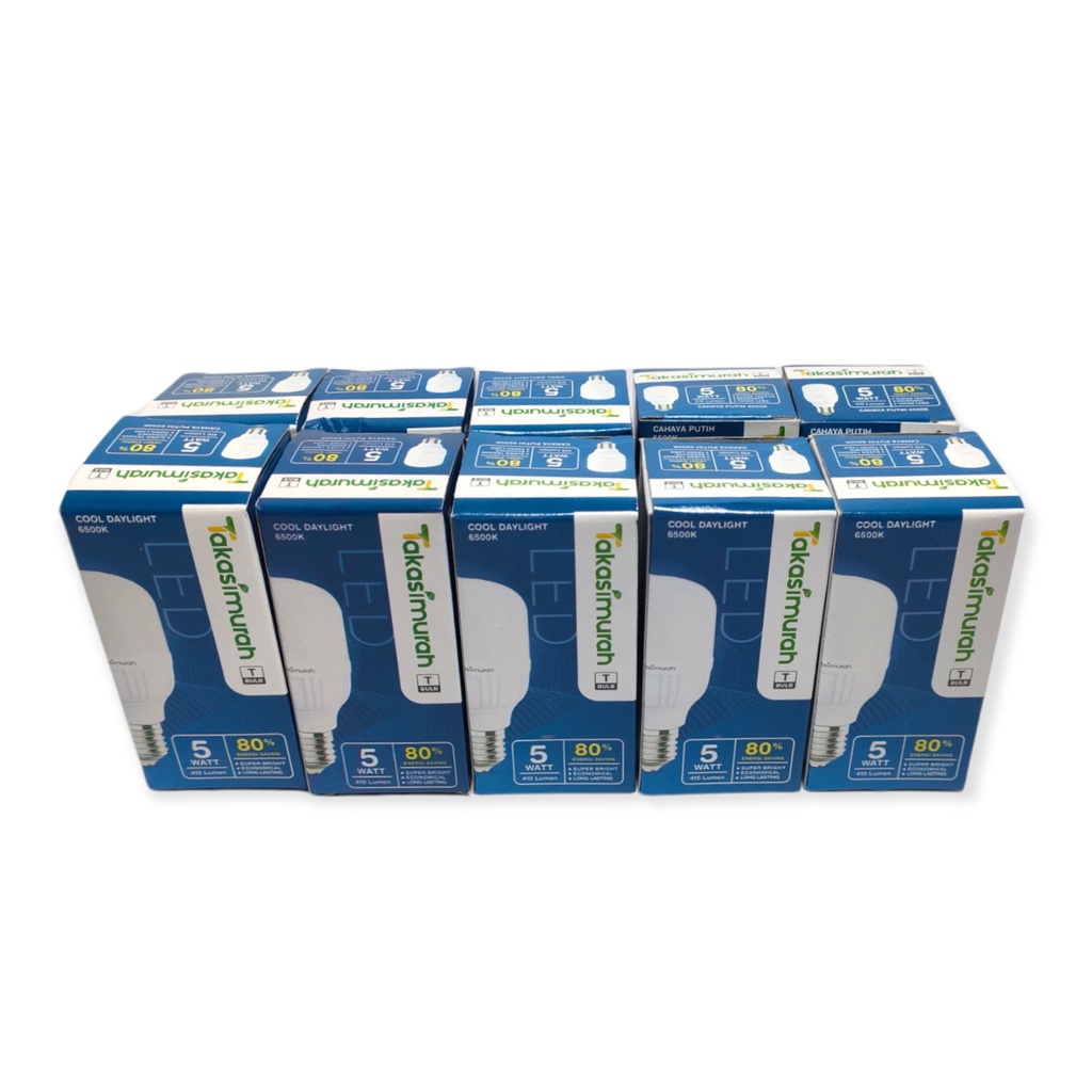 Paket 10 Pcs TAKASIMURAH Lampu LED Capsule 5 Watt - Cahaya Putih